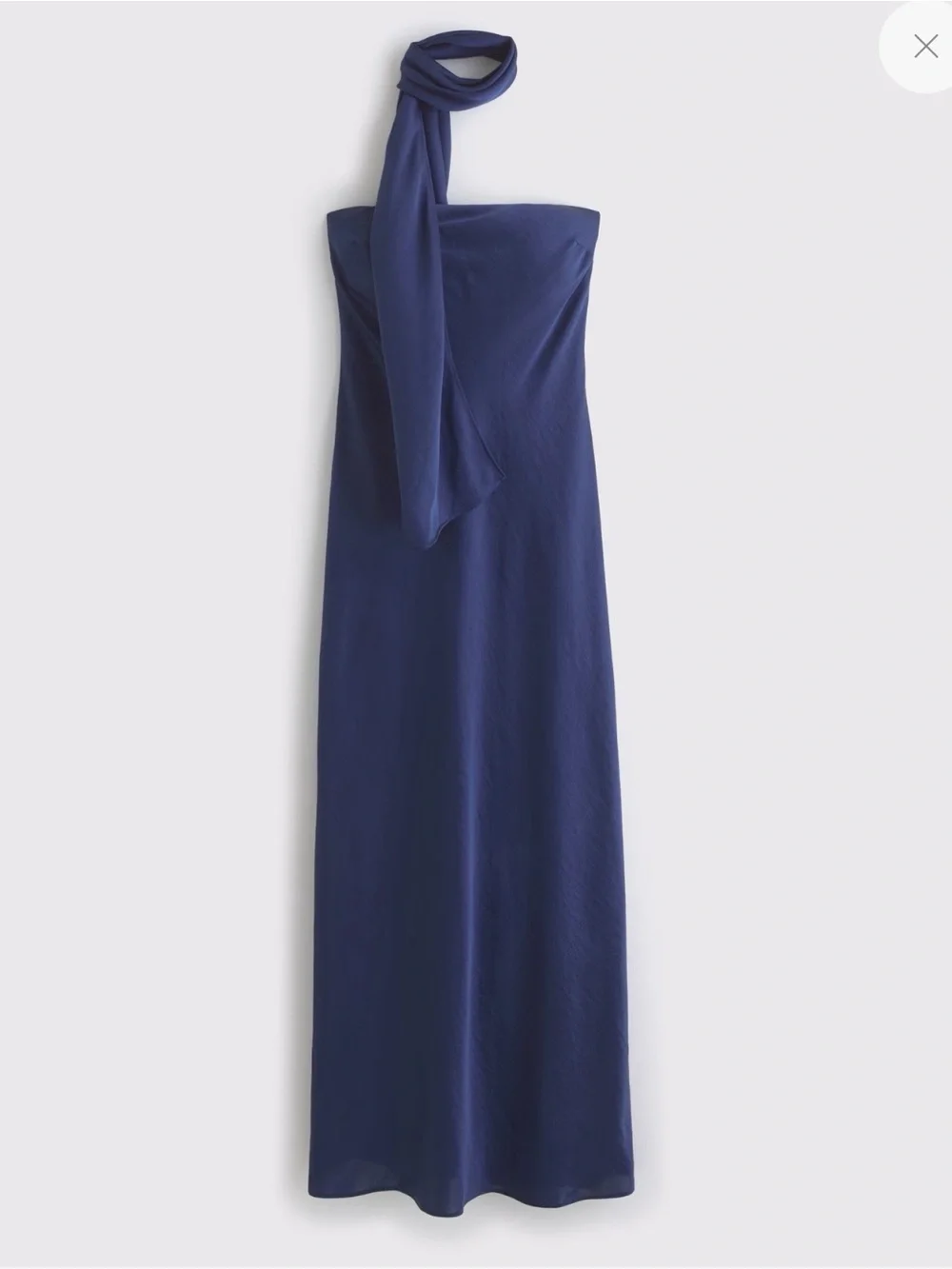 Abercrombie & Fitch Strapless Navy Maxi Dress with scarf NWT